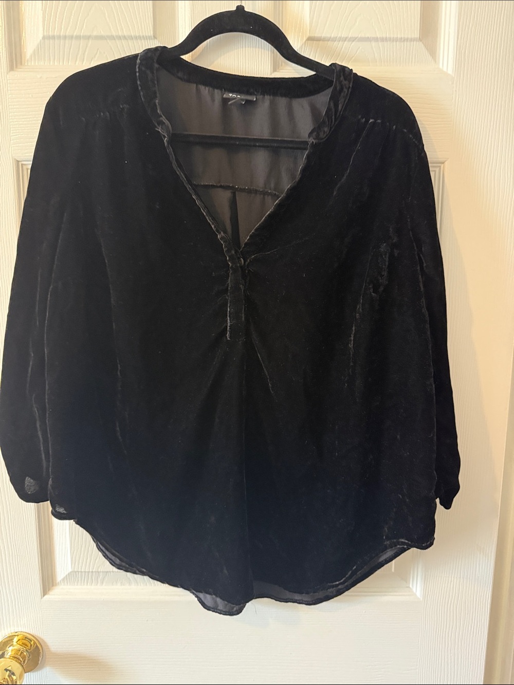 torrid Black Velvet V-Neck Blouse